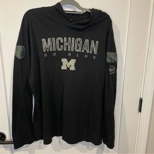 Michigan Black Long Sleeve Shirt